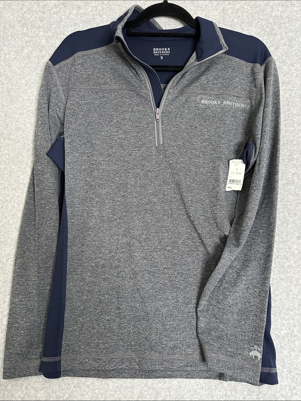Brooks Brothers Mens 1/4 Zip Pullover Shirt Small Stretch Performance Series